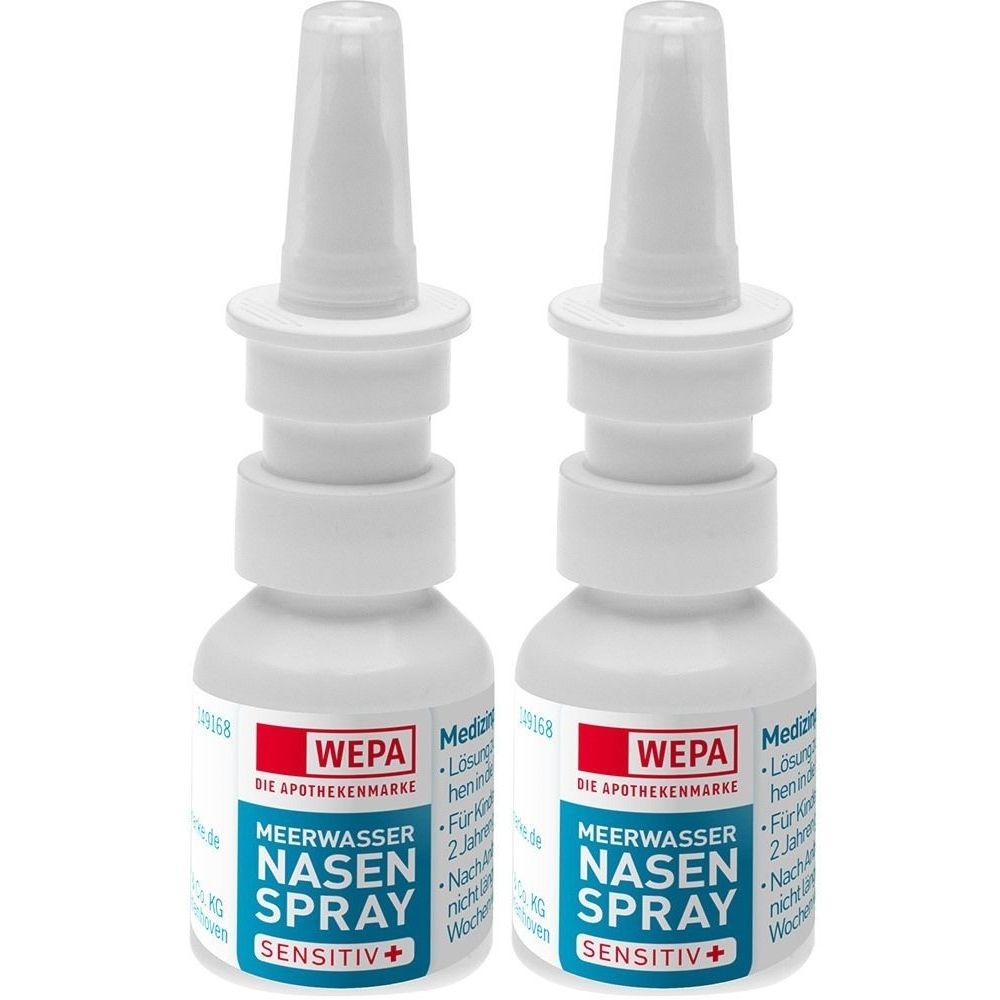 Wepa Meerwasser Nasenspray sensitiv+ 2x 2x1x20 ml Spray