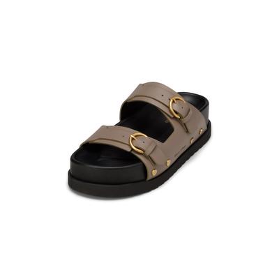Sandale MARC O'POLO "mit verstellbaren Riemen", Damen, Gr. 40, Synthetik, beige (earthy taupe), Obermaterial: 100% Leder, unifarben, Schuhe Sandale