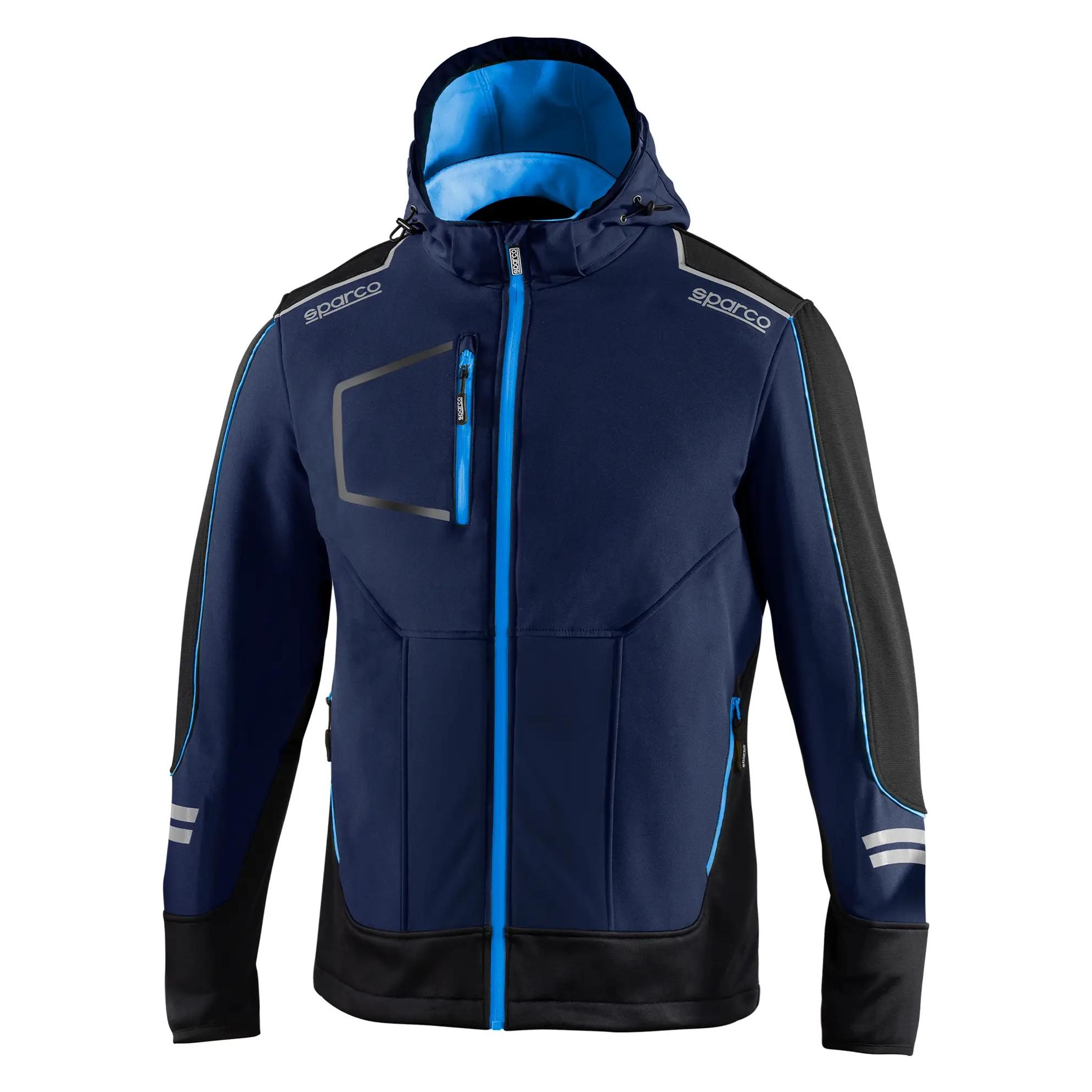 Sparco Workwear Softshell Jacke Tech (S) (TECH SOFT-SHELL 02412 BMAZ MARINE)
