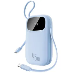 Baseus Powerbank EnerFill FC31 Qpow 3, 10000mAh, 45W, QC + PD, Blue (10000 mAh, 45 W), Powerbank, Blau