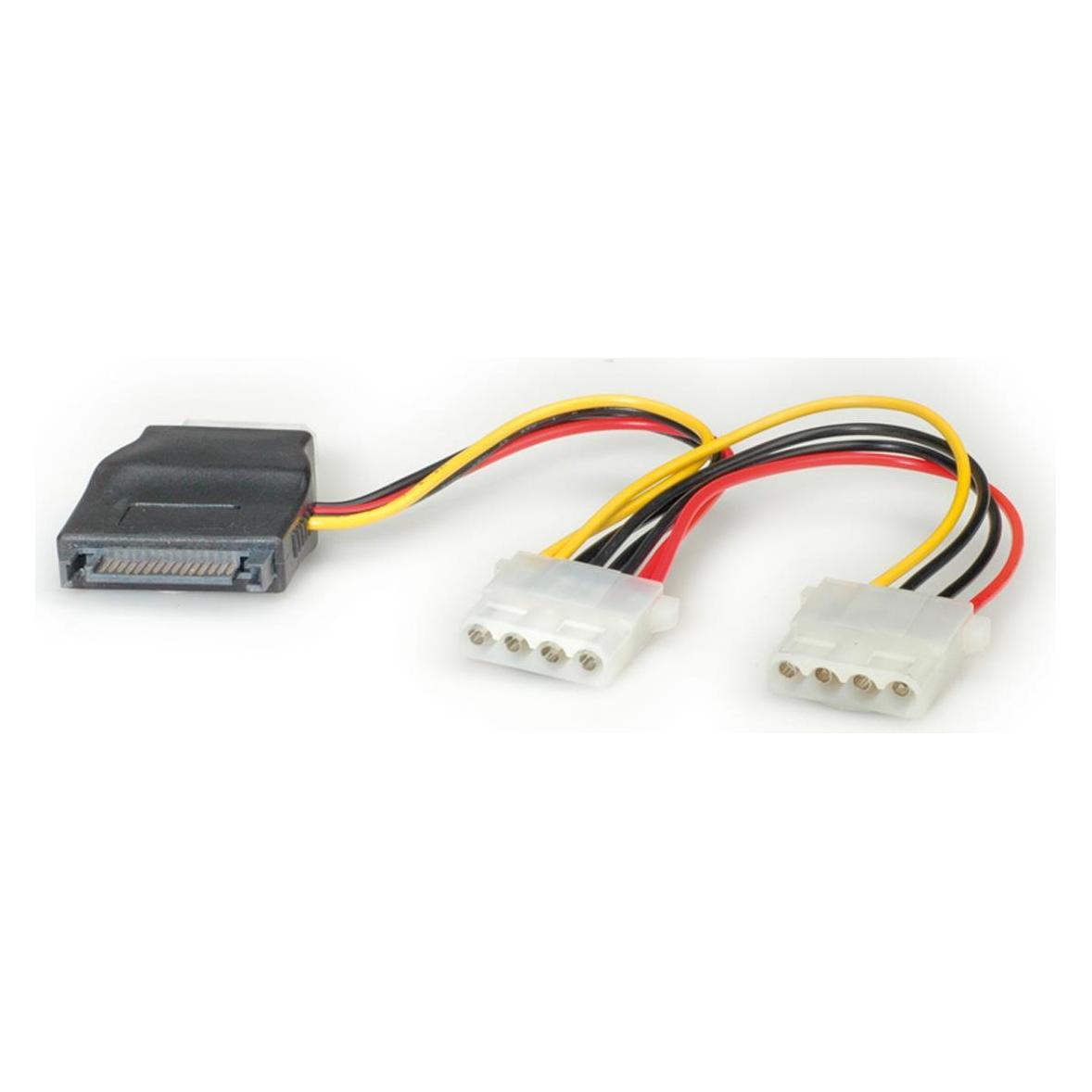 Roline Y-Adapterkabel SATA / 3x 4 pol. HDD (20 cm, SATA) (11.03.1040)