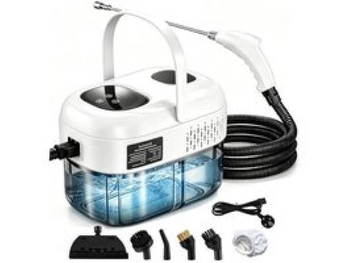 Nettoyeur Vapeur Portable 2500 W Chauffage en 15 s 6 Niveaux Tactiles - 1 1 L - Blanc