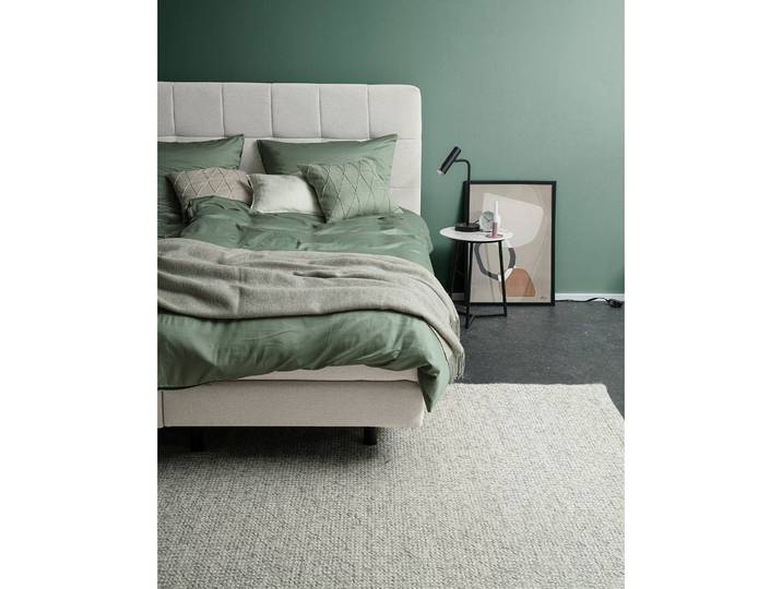 home24 Beddengoed 155 x 220 cm + kussen 80 x 80 cm groen/groen