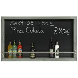 Rustikale Kreidetafel / Wandbar / Weinregal "Nele" 100x60cm - Grün