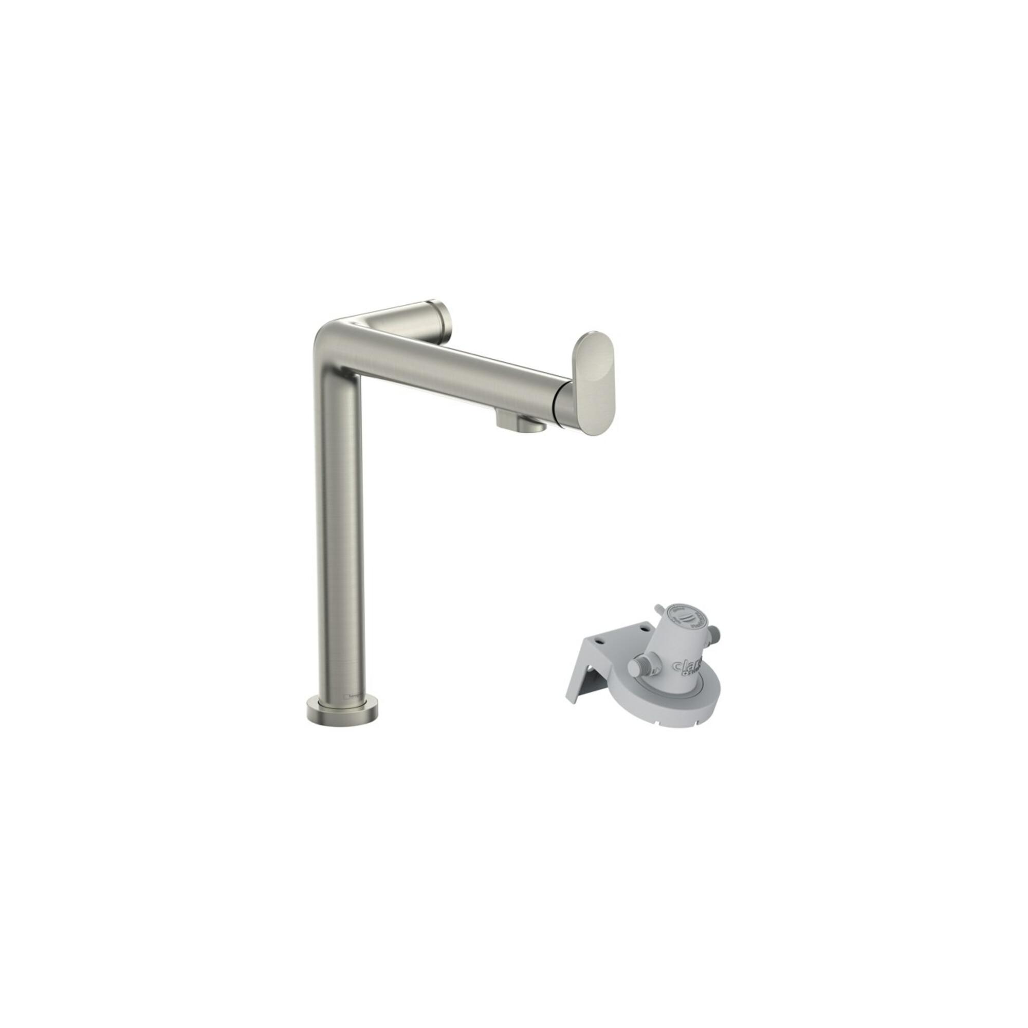 hansgrohe Spültisch-Einhebelmischer Aqittura M91 1jet, ohne Filter, Edelstahl-Optik (76804800)