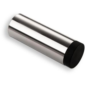 SO-TECH Türstopper Topper 108398, Gummi/Edelstahl, für die Wand, zum Schrauben, silber, 9 x 3cm