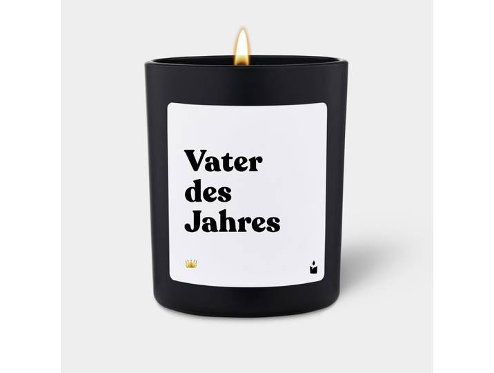 Duftkerze Schwarz Woody Vater des Jahres