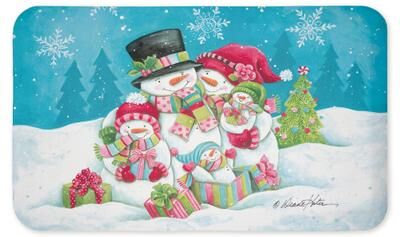 "Stupell Vintage Snowman Family Printed Anti-Fatigue Floor Mat, design by Diane Kater, 30""x18"""