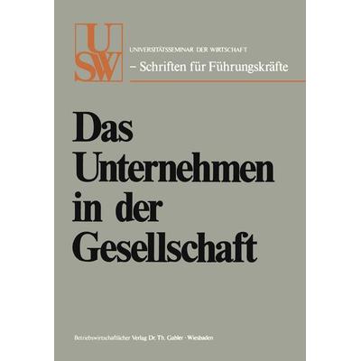 Das Unternehmen in der Gesellschaft, Taschenbuch von Hanns Martin Schleyer,Joachim Zahn,Ernst Cramer,Ernst Mommsen,Eberhard Brauchitsch,