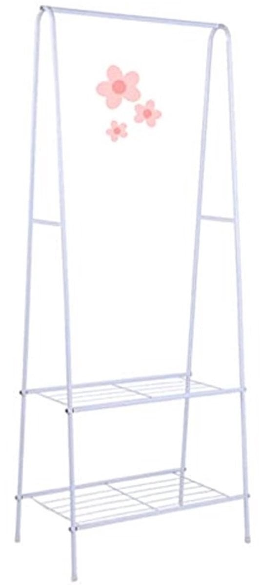 Metalen Kledingrek met 2 Planken - Ruimtebesparend Kledingrek voor de Slaapkamer