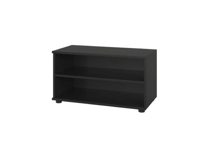 Vicco Wohnzimmerschrank Berno, Schwarz, 70.8 x 38.9 cm mit 2 Fächern, geeignet zur Aufbewahrung von Büchern und Ordnern