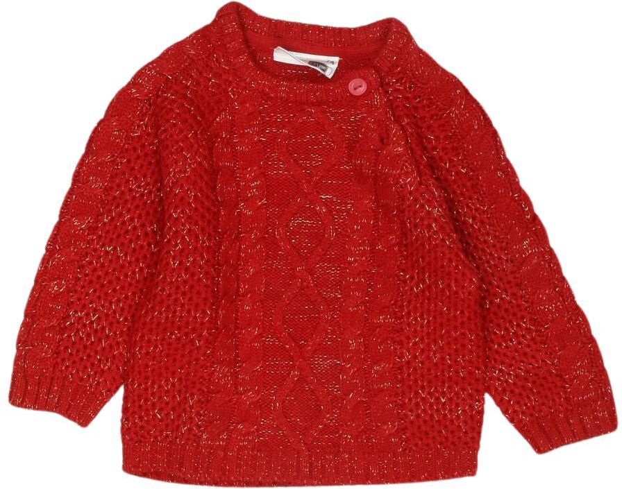 KIK KID Mädchen Pullover, Rot, Gr. EU 74, Synthetik - Second Hand