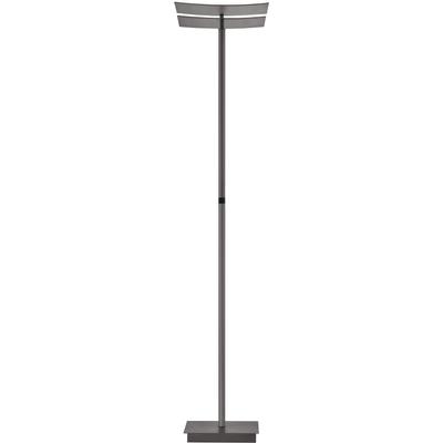 LED Stehlampe "ANDY", grau (bronzefarben eloxiert), 2, H: 185cm, 1 Stk., ohne Lesearm, HELL HÖLLISCH GUTES LICHT, Leuchten, Tastdimmer, CCT, LED Stehlampe
