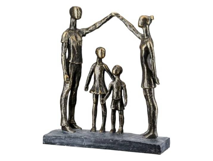 Casablanca Skulptur schützende Hände, Deko Figur Bronze, Kunstharz Statue Wohnzimmer, Büro Dekoration H. 30 cm x B. 26 cm - Moderne Skulpturen, Familie