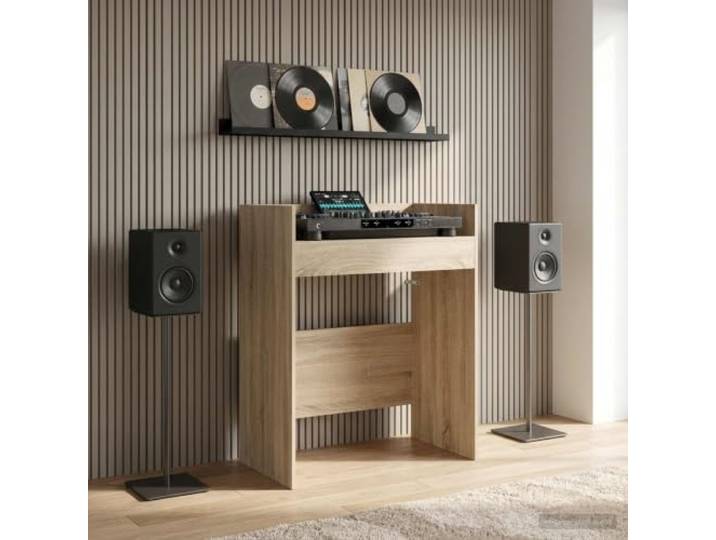 GBCDSWBR DJ Tisch - U-Form Konsole - Audio Pult - Holzwerkstoff Stabil & ergonomisch, Für klassische & digitale Setups, Vibrationsdämpfend