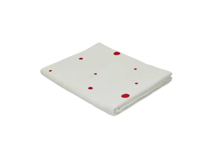 OYOY Nappe Nori 140x260 cm White-cherry red