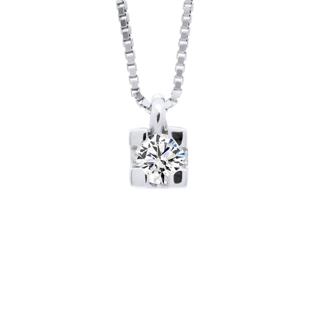 Ketting Diamond Solitaire 0070 Cts White Gold