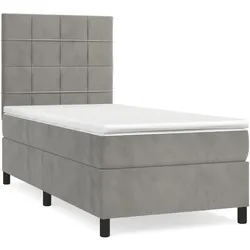 vidaXL, Boxspringbett, Bermenus (Block mit Quadraten) (90 x 190 cm)