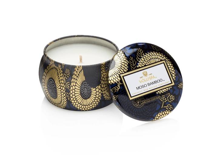 Voluspa Bougie décorative étain 25 heures Moso Bamboo