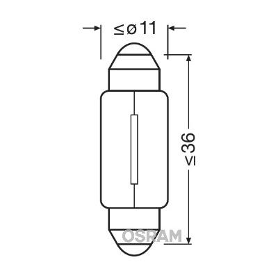 OSRAM Glühlampe, Kofferraumleuchte 6461