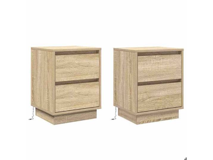 JILL'S - Ensemble de 2 armoires de chevet Cabinet de chevet avec Lot de 2 - Chêne sonoma 39x34.5x50cm OCT83560918