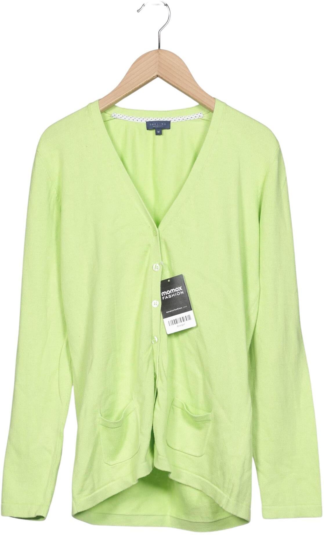 darling harbour Damen Strickjacke, Hellgrün, Gr. M, Baumwolle - Second Hand