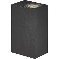 Nordlux LED Wandleuchte ASBOL KUBI LED Außenleuchte, 2x 5W, 3000K, 2x 370lm, IP44, schwarz NORD-2019071003