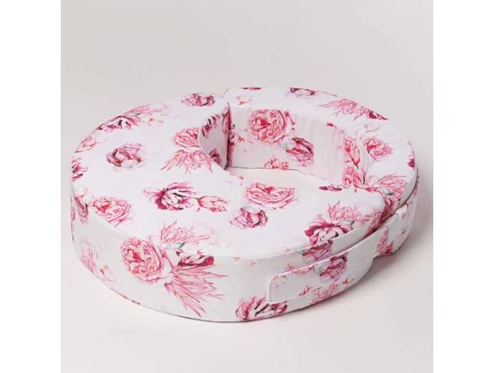 TuliBoo Stillkissen mit Taillenfixierung, freihändiges Stillen, ergonomische Lagerung, Nacken- und Rückenstütze, Abnehmbarer Baumwollbezug, Universalgröße XS–5XL