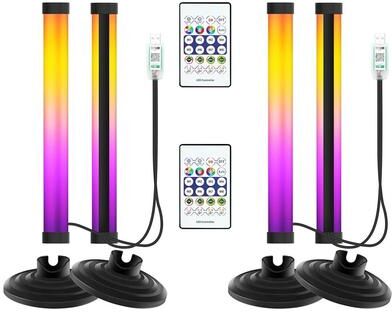 Uplift Picks LumiCinema Smart RGB Corner Floor Lamp With Music Sync Timer Control 2 Pcs