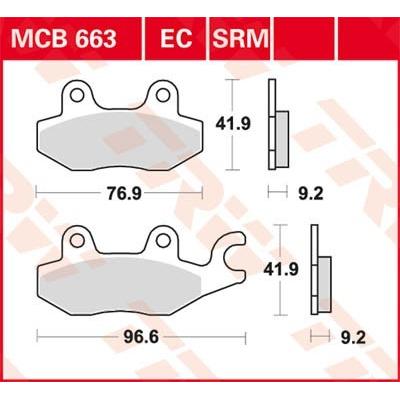 TRW Bremsbelagsatz MCB663 Bremsbeläge,Bremsklötze,Bremssteine,Bremsbeläge & Bremsbelagsatz,Bremsklötze & Bremsbelagsatz