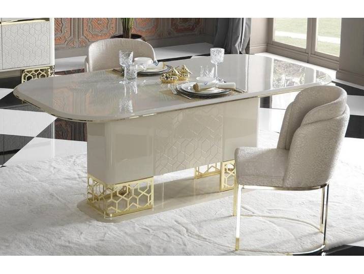 Xlmoebel Essgruppe Luxuriöses Esszimmer-Set aus Holz mit eleganten Lehnstühlen, (Essgruppe, 5-tlg., 5-tlg), Hergestellt in Europa