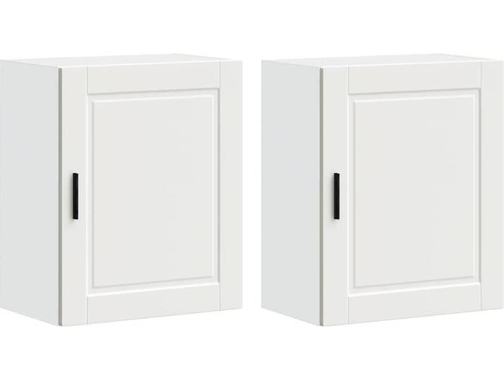 vidaXL Armoires de cuisine suspendues 2 pcs. Porto Blanc Bois composite
