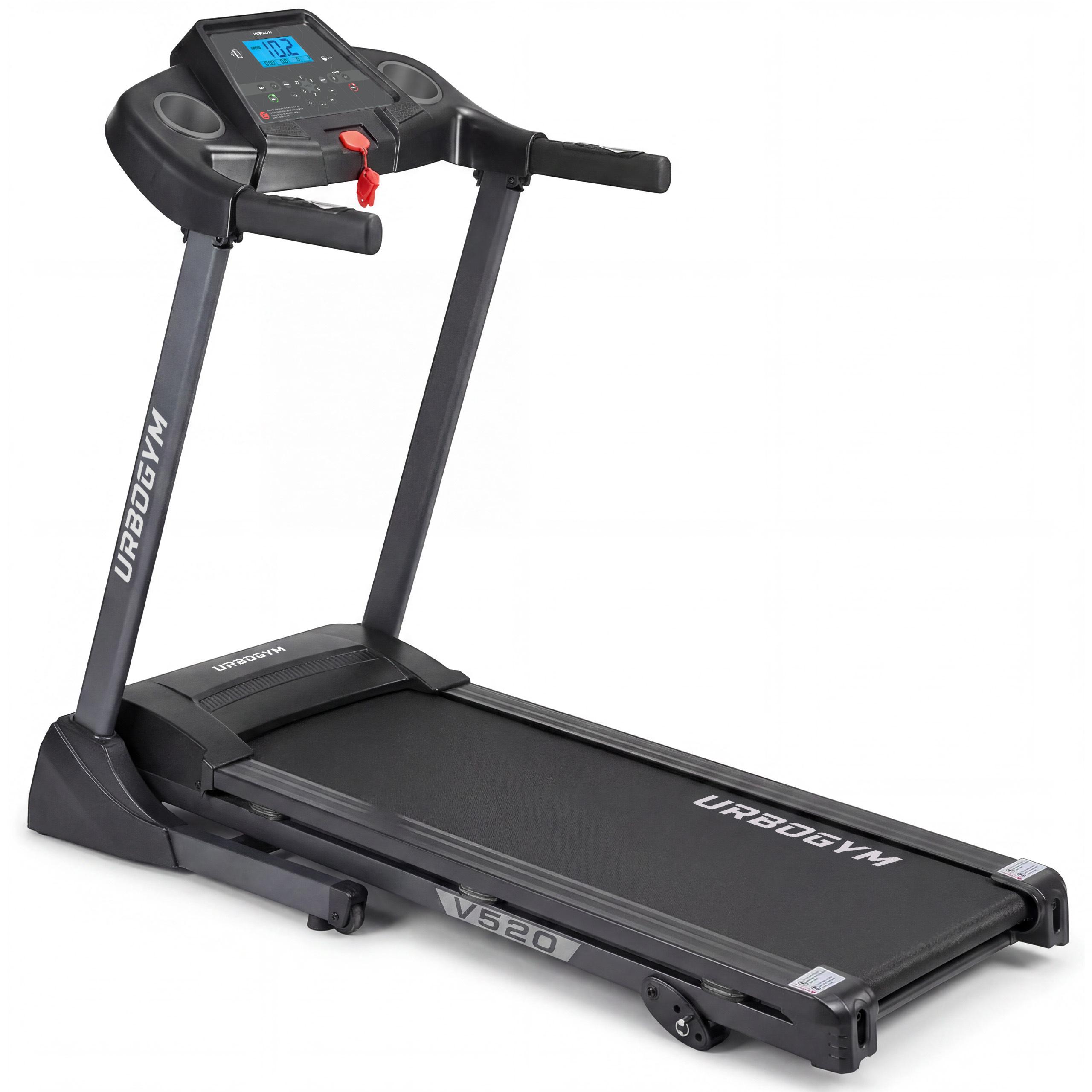 URBOGYM V520 Laufband klappbar bis 15 km/h, 1,5 PS, 12 Programme, 3 Steigungsstufen, Bluetooth, bis 130 kg