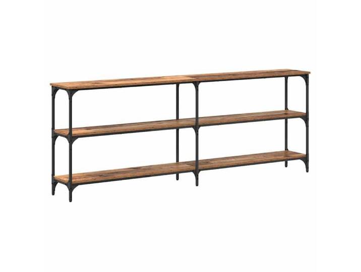 Table console - - Console - bois - bois ancien - 200 x 29 x 75 cm - 3 étagères 702vom22w