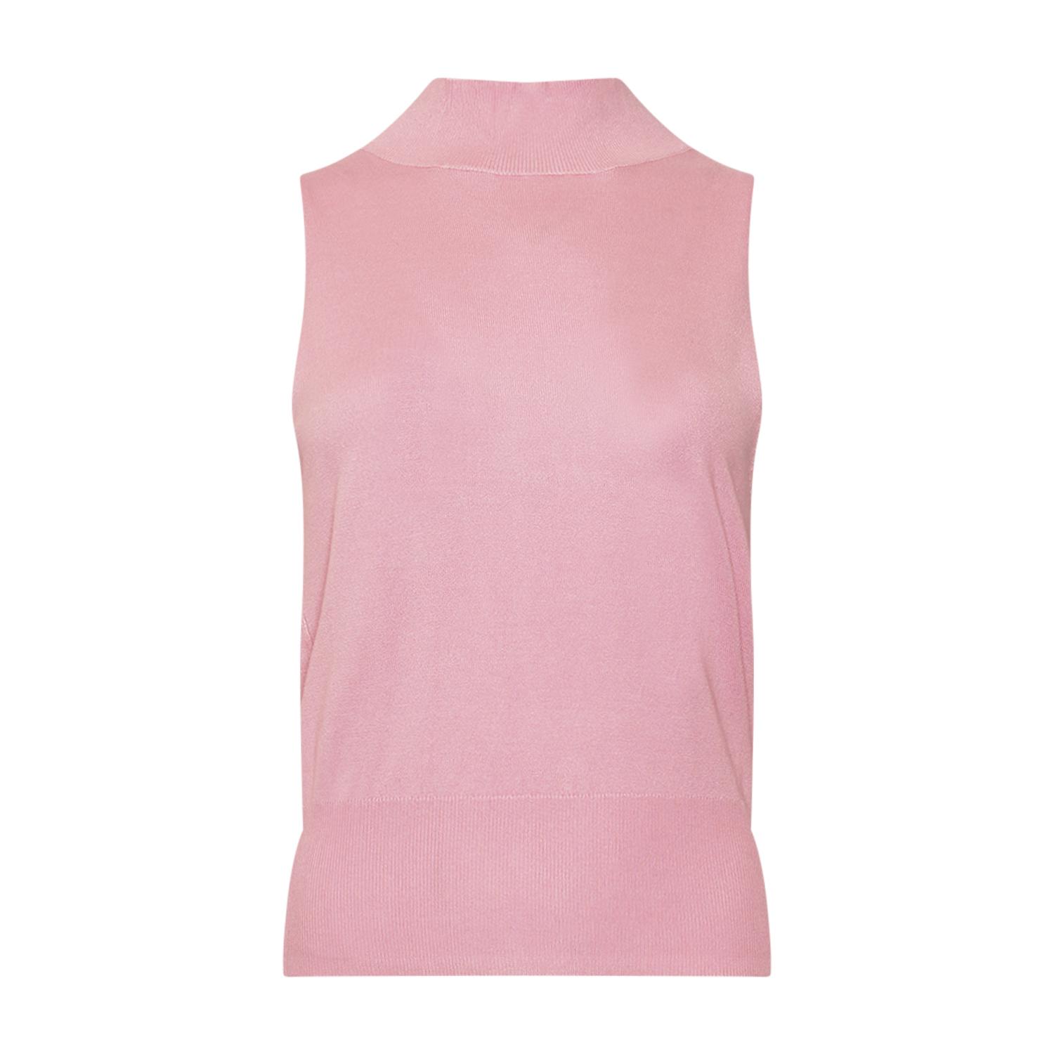Keshia gebreide top in roos