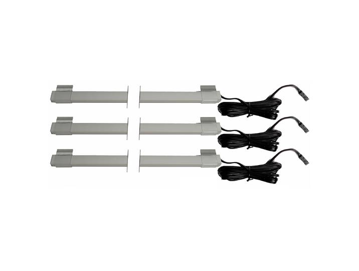 LED-Beleuchtung 3er-Set 23 x 2 x 1cm Weiß Kunststoff
