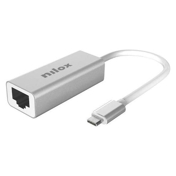 Nilox USB-C/RJ45-Adapter, grau (USB-C) (NXADAPUSBCRJ45)