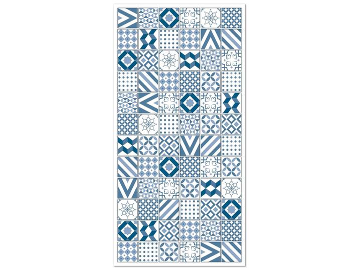 Tapis vinyle carreaux ciments love bleu 60x200cm