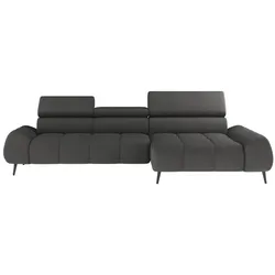Ecksofa Mavel Stoff Grau Dunkelgrau
