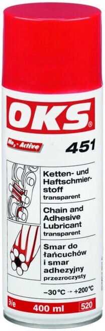 OKS Spray lubrifiant adhésif pour chaînes 400ml 451 (1123140178)
