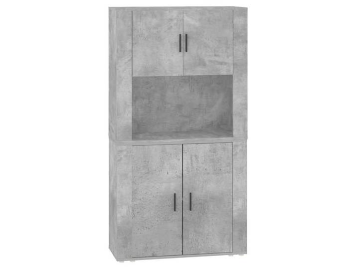 SALE 2026 Buffet haut - Armoire haute vitrine - WINWIN - Gris béton - bois d'ingénierie 48.98 Kg 8481739