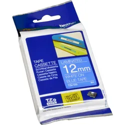 Brother P-Touch Band TZe-535  weiß auf blau  12mm / 8m  laminiert