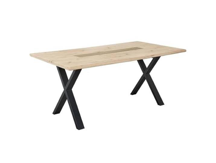 Lomadox Esstisch mit X-Gestell, 180x100cm, Eiche