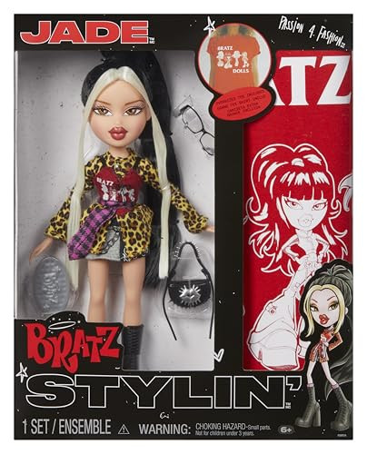 Bratz Stylin' Jade Modepop met aanpasbaar T-shirt en accessoires