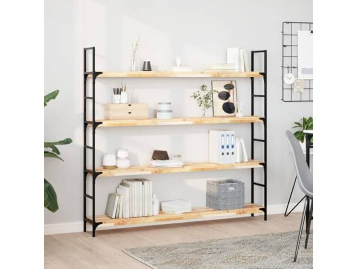 IBUQDDV Schweberegale 4 STK. 160x20x4 cm Massivholz Akazie Unbehandelt Unbehandelt, DIY-Bemalung möglich, individuelle Maserung, vielseitig einsetzbar, platzsparend