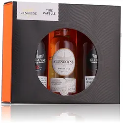Glengoyne 12 Years, 15 Years White Oak Time Capsule Tasting Set Whisky Miniaturen 43% Vol., 48% Vol. 3x0,05l in Geschenkbox