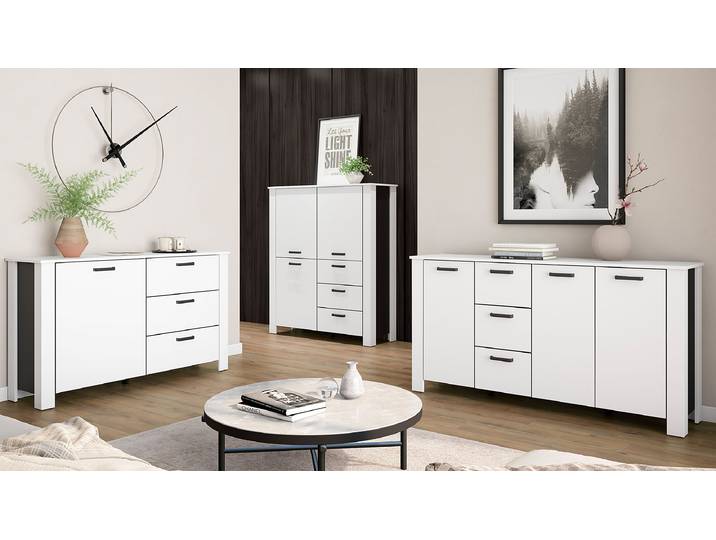 Buffet Beetje - 140 cm 140 x 84 x 40cm Blanc/Blanc