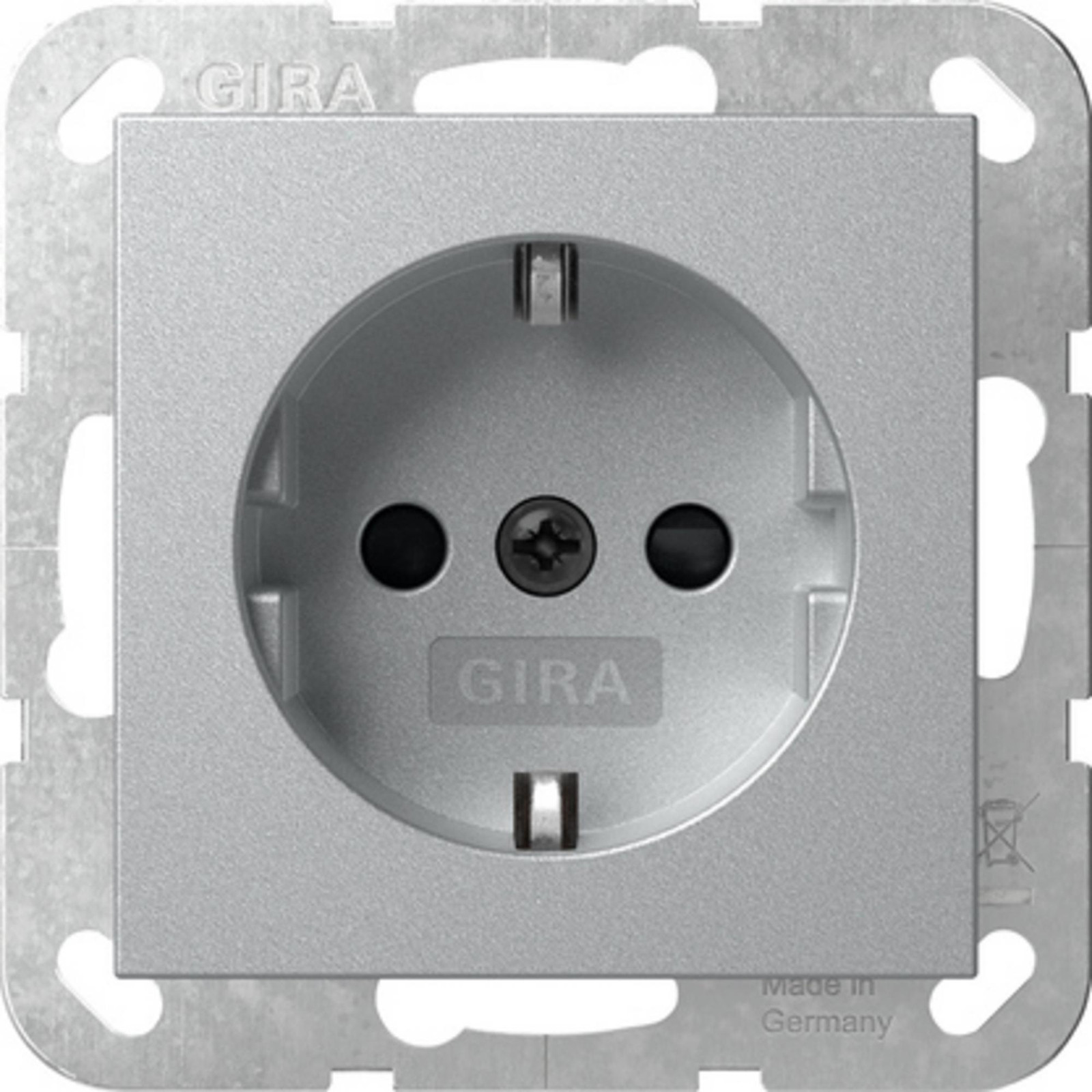 Gira Schuko stopcontact SH System 55 F aluminium
