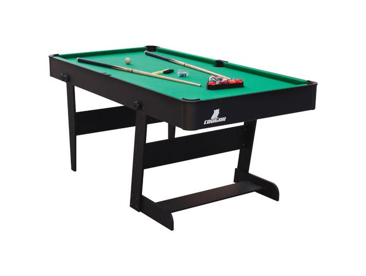 Billardtisch, Grün, Schwarz, Holz, 79x76x152 cm, Freizeit & Co, Spieltisch, Billardtische