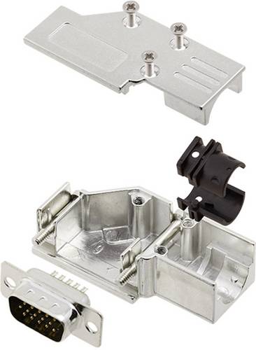Encitech DCMR-FK-09-HDP15-K 6355-0066-01 D-SUB Stiftleisten-Set 90° Polzahl: 15 Lötkelch 1 Set